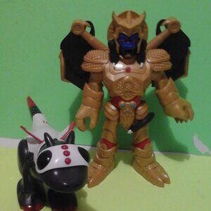 Power Rangers Goldar & sharper image Robot  walks toy bundle